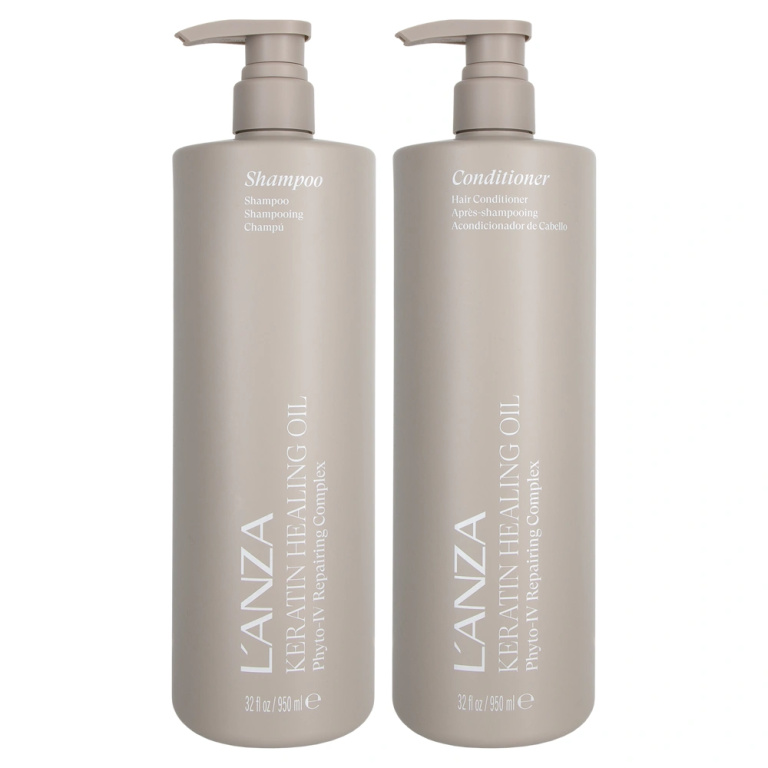 Lanza Keratin Healing Oil Shampoo & Conditioner Set 32 oz 2piece