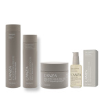 L'Anza - Healing Oil Set - Lustrous Shampoo + Conditioner + Intensive Masker + Hair Treatment Oil +Beschadigd Haar Pakket