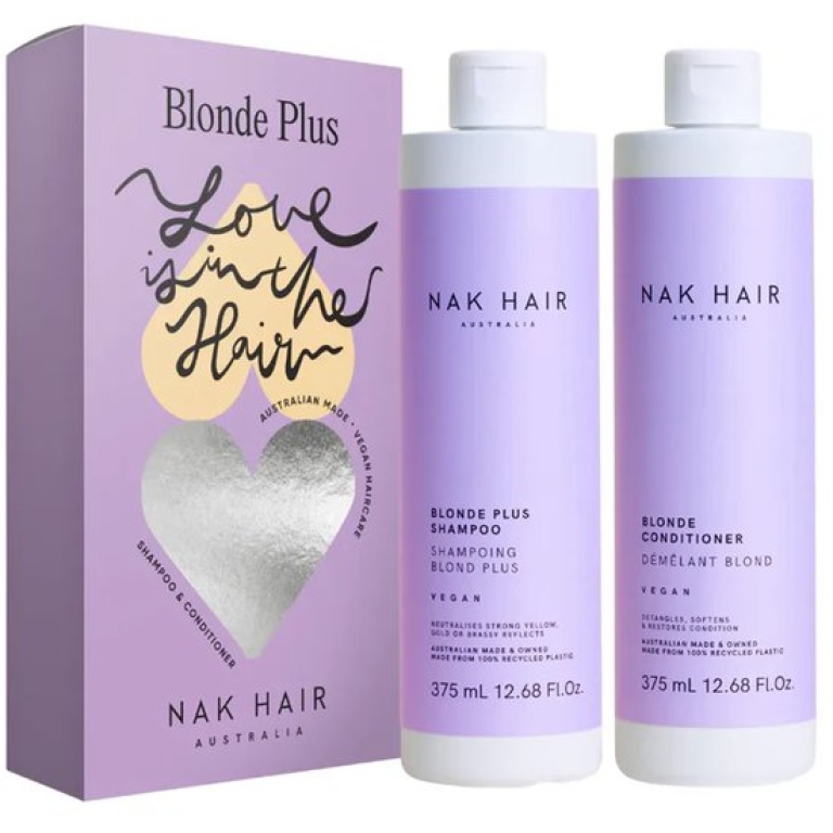 NAK Hair Platinum Blonde Duo 375 ml – Zilvershampoo & Conditioner