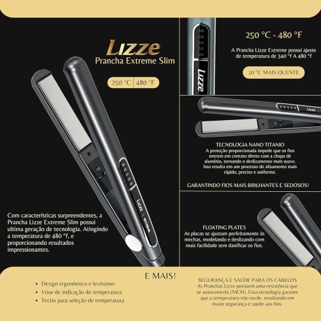 Lizze Extreme Titanium stijltang