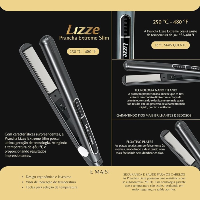 Lizze Extreme Titanium stijltang