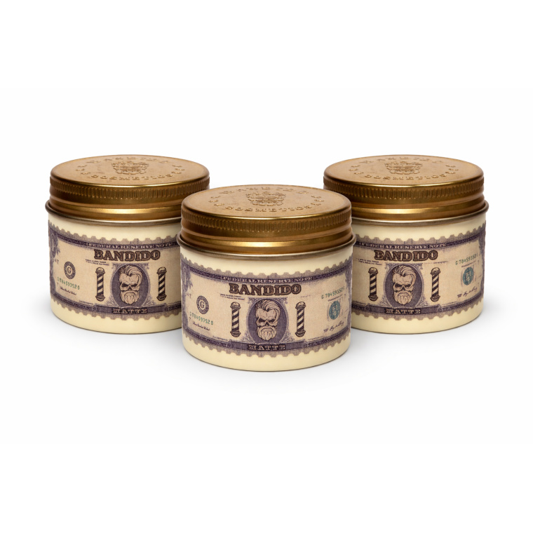 Bandido Hair Wax Matte Dollar – 3 Stuks x 125ML | Sterke Hold & Natuurlijke Matte Finish