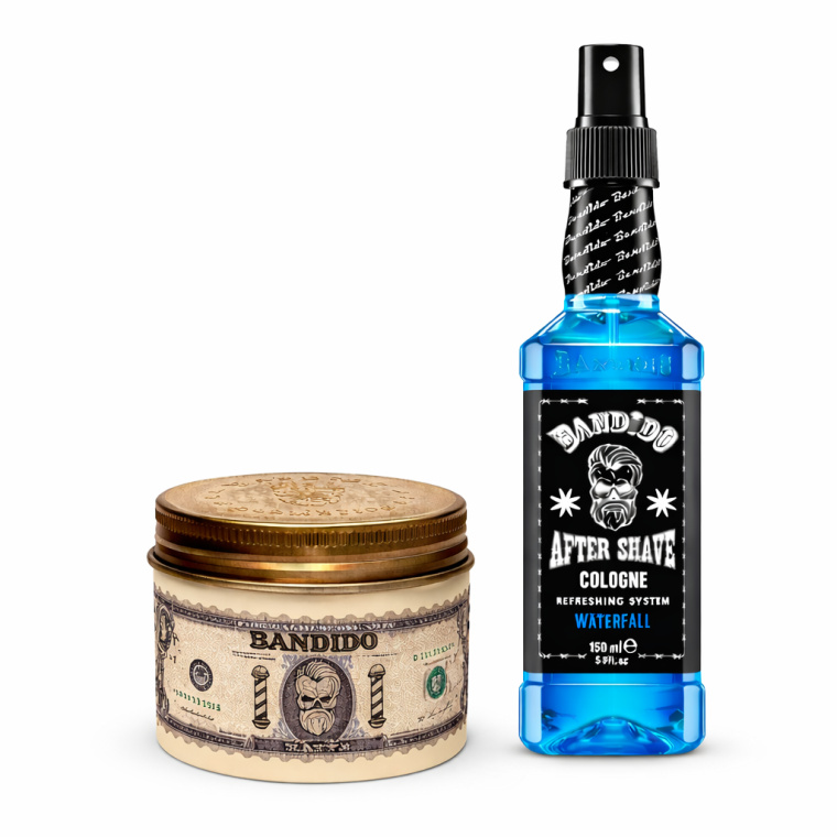 Bandido Waterfall Blauw + Wax – Professionele Frisheid & Styling Controle