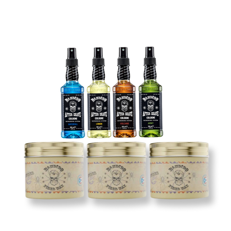Bandido Fiber Wax 3x + Bandido After Shave Cologne 4-delige Set – Professionele Barber Collectie