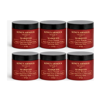 King’s Armour Marquess Classic Pomade N°03 – 6-Pack Professionele Styling