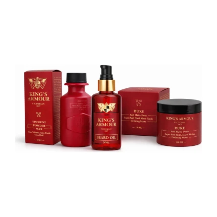 King’s Armour Premium Grooming Trio – Volume, Styling & Barbershop Geur