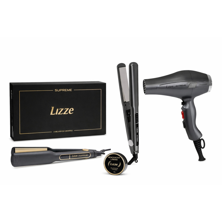 Lizze Professional Styling Set – Stijltang + Föhn (Salonresultaat Thuis)