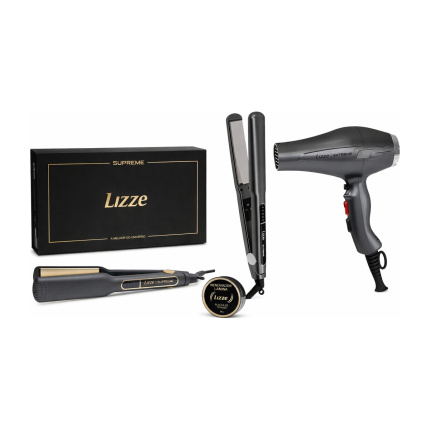 Lizze Professional Styling Set – Stijltang + Föhn (Salonresultaat Thuis)