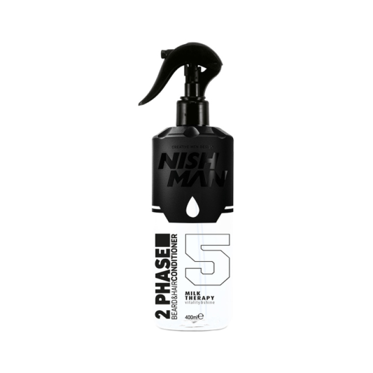 2 Phase Beard And Hair Conditioner Milk Therapy #5 400ml Nishman
