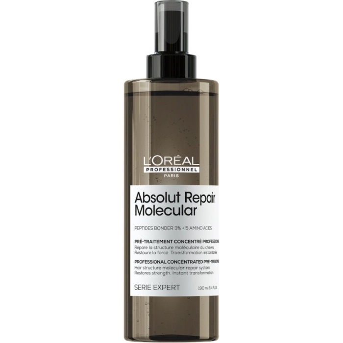 L’Oréal Professionnel - Absolut Repair Molecular - Lp Se Arm Pre-Treatment 190ml is een innovatieve haarbehandeling die speciaal is ontwikkeld om beschadigd haar te herstellen en te versterken. FLAKA.BE
