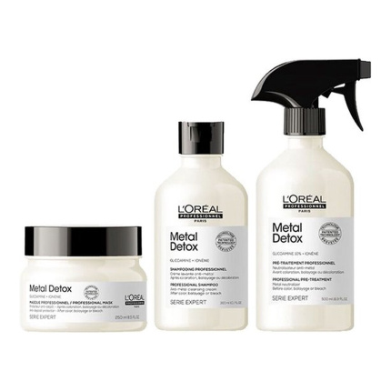 L’Oréal Metal Detox Pakket – Gekleurd haar bescherming – 3-delig set
