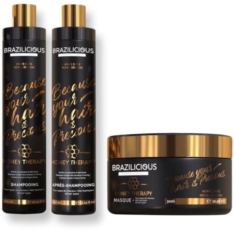 Brazilicious Honey Shampoo & Conditioner & masker 3x250ml