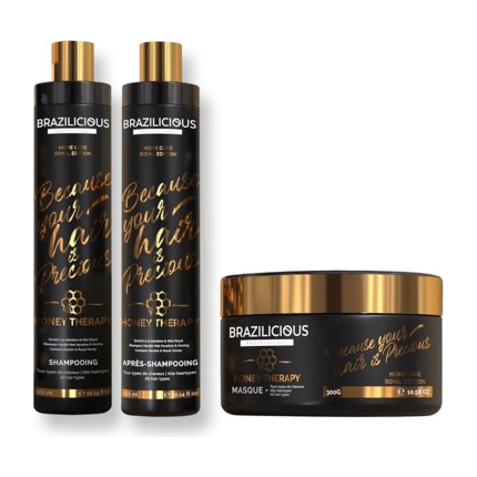 Brazilicious Honey Shampoo & Conditioner & masker 3x250ml