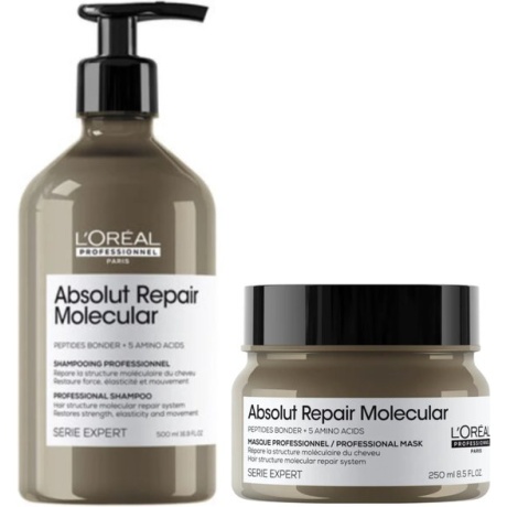 L'Oréal Professionnel - Absolut Repair Molecular Shampoo 500ml + Mask 250ml - Voordeelset