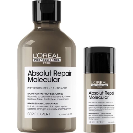 L’Oréal Professionnel CombiDeal - Absolut Repair Molecular - Shampoo 300 ML & Leave-in Masker 100 ML
