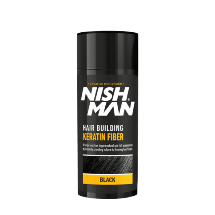 Black Hair Building Keratin Fiber Nishman