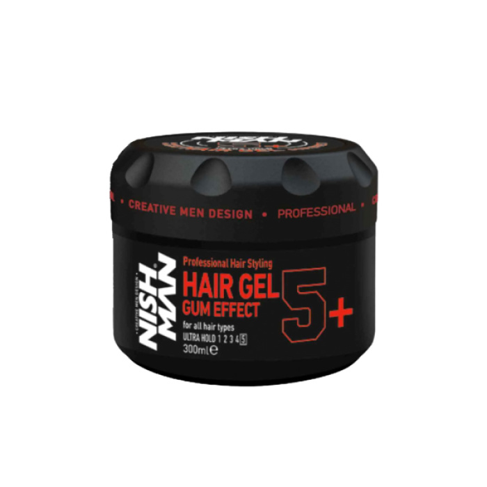 Ultra Strong Gum Effect Hair Gel 5+ 300ml Nishman