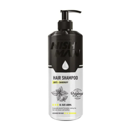 Hair Shampoo Anti Dandruff 480ml Nishman