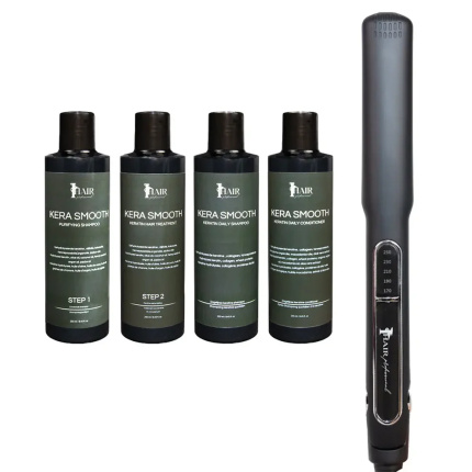 I Hair professioneel Kera Smooth Keratinebehandeling Kit 250ML met Titanium Stijltang