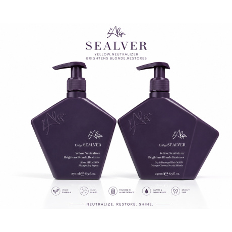 L’Alga Sealver Silver Shampoo & Mask – Gele Neutralizer voor Blond, Grijs & Geblondeerd Haar flaka.be