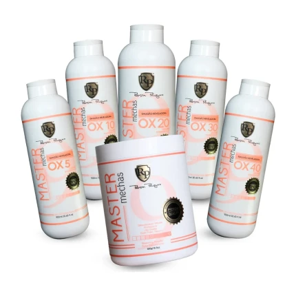 Robson Peluquero Kit Powder for Bleaching and OX's 05 / 10 / 20 / 30 / 40 (Master Mechas Kit Complet Descoloration)