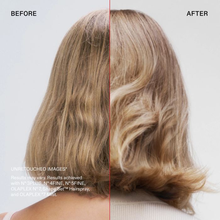 Ontdek OLAPLEX Shape Set Hairspray 245 ml bij flaka.be, een professionele haarspray met flexibele en opbouwbare hold. Helpt pluis en statisch haar onder controle te houden, geeft een mooie glans en ondersteunt een langdurig kapsel zonder het haar hard, plakkerig of zwaar te maken. Geschikt voor alle haartypes, ook voor gekleurd en chemisch behandeld haar. Bestel eenvoudig online via flaka.be.