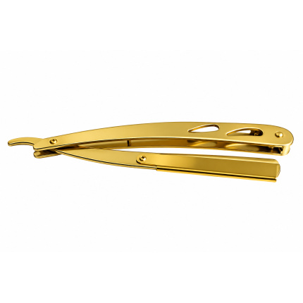 Professioneel Metalen Barbermes – Gold Straight Razor voor Precisiewerk