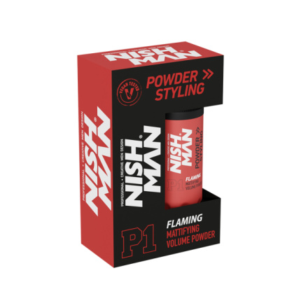 Nishman P1 Flaming Mattifying Volume Powder – Styling Powder – Matte Finish & Extra Volume