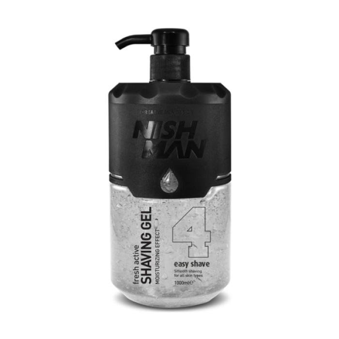 Ontdek Nishman Fresh Active Shaving Gel No.4 1000 ml bij flaka.be. Een professionele scheergel die baardharen verzacht, het scheren vergemakkelijkt en ideaal is voor strakke contouren en dagelijks gebruik.