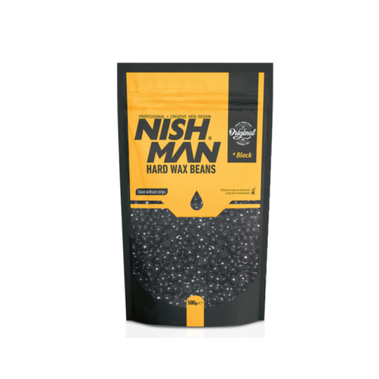 Koop Nishman Hard Wax Beans Black 500 g bij flaka.be. Professionele harde ontharingswax in zwarte parelvorm, eenvoudig te doseren en te gebruiken zonder waxstrips.