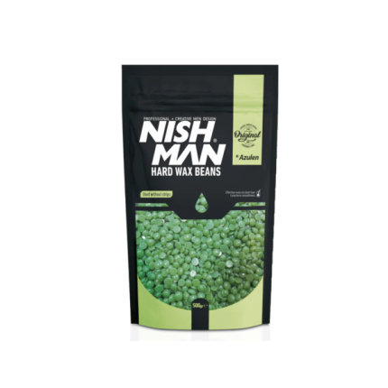 Nishman Hard Wax Beans Azulen – 500 g – Professionele Harde Ontharingswax Zonder Strips