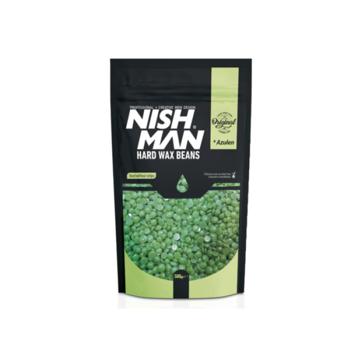 Koop Nishman Hard Wax Beans Azulen 500 g bij flaka.be. Professionele harde ontharingswax in parelvorm, eenvoudig te doseren en te gebruiken zonder ontharingsstrips.