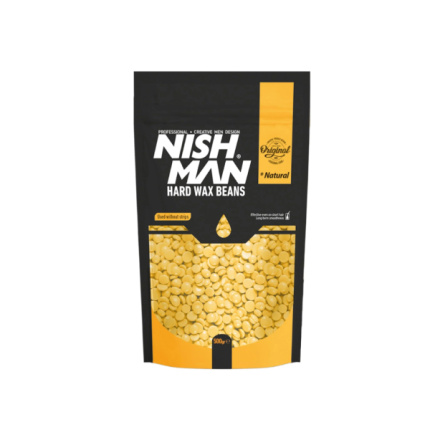 Nishman Hard Wax Beans Natural – 500 g – Professionele Harde Ontharingswax Zonder Strips