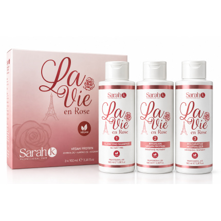 Sarah K Professional Hair – La Vie en Rose Vegan Protein – 3 x 100 ml