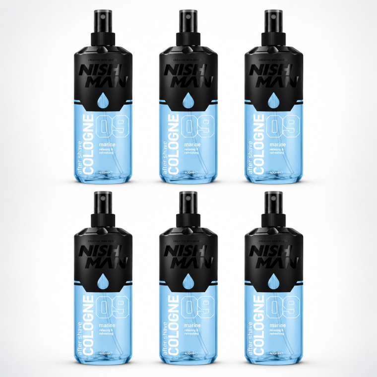 Nish Man After Shave Cologne No.09 Marine – Voordeelverpakking 6 x 400 ml
