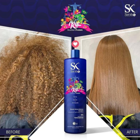 **Google Description** Sarah K Professional Rio Brazilian Protein Tanino & Amino Acids Blonde Volume Reducer Complex 1000 ml is een professionele gladmakende behandeling zonder formaldehyde, speciaal ontwikkeld voor blond, geblondeerd en chemisch behandeld haar. Verkrijgbaar bij **flaka.be** voor professionele salons, kappers en ervaren gebruikers die op zoek zijn naar een hoogwaardige Brazilian Protein treatment voor gladder, zachter en beter handelbaar haar. Deze professionele behandeling helpt pluis en ongewenst volume te verminderen en geeft het haar een gladdere, meer gecontroleerde uitstraling. De formule met tanine en aminozuren is ontwikkeld voor blond haar en ondersteunt een verzorgde, soepele en glanzende finish zonder het haar onnodig zwaar te maken. Sarah K Rio Brazilian Protein is bijzonder geschikt voor klanten met blond, ontkleurd, poreus, droog, golvend of moeilijk handelbaar haar. Door de professionele smoothing-formule wordt het haar beter controleerbaar tijdens het föhnen en stylen. Het uiteindelijke resultaat is afhankelijk van de oorspronkelijke haarstructuur, de conditie van het haar en de gebruikte professionele applicatietechniek. Bij **flaka.be** vindt u Sarah K Professional Rio Brazilian Protein als onderdeel van een uitgebreid assortiment professionele Brazilian Protein, keratine, proteïne, anti-frizz en smoothing treatments voor salons en haarprofessionals. Voor blond en geblondeerd haar is een correcte haaranalyse extra belangrijk. De temperatuur van de stijltang moet altijd worden aangepast aan de porositeit, elasticiteit, dikte en algemene conditie van het haar. Zeer gevoelig of sterk geblondeerd haar vereist een lagere temperatuur en minder passages dan sterk en resistent haar. Een professionele toepassing helpt het haar gladder, zachter en glanzender te maken en kan pluis en overtollig volume zichtbaar verminderen. Het haar wordt na een correcte behandeling gemakkelijker te föhnen, te stylen en onder controle te houden. **Belangrijkste kenmerken** Sarah K Professional Rio Brazilian Protein Tanino & Amino Acids formule Blonde Volume Reducer Complex Zonder formaldehyde Inhoud 1000 ml Professionele anti-frizz en smoothing behandeling Speciaal ontwikkeld voor blond en geblondeerd haar Helpt ongewenst volume te verminderen Ondersteunt gladheid, zachtheid en glans Voor professioneel salongebruik Wie zoekt naar **Sarah K Brazilian Protein zonder formaldehyde**, **Brazilian Protein voor blond haar**, **professionele volume reducer**, **anti-frizz behandeling voor geblondeerd haar** of een **professionele smoothing treatment**, vindt bij **flaka.be** een zorgvuldig geselecteerd assortiment professionele haarbehandelingen voor verschillende haartypes en salonbehoeften. Voor het beste resultaat wordt aangeraden vóór gebruik altijd een pluktest en een professionele haaranalyse uit te voeren. Vooral bij sterk geblondeerd, poreus of beschadigd haar moet de toepassing zorgvuldig worden aangepast aan de conditie van de haarvezel. Bestel **Sarah K Professional Rio Brazilian Protein Tanino & Amino Acids Blonde Volume Reducer Complex 1000 ml bij flaka.be** en ontdek professionele haarverzorging voor salons, kappers en ervaren gebruikers die streven naar gladder, zachter, glanzender en beter handelbaar haar.