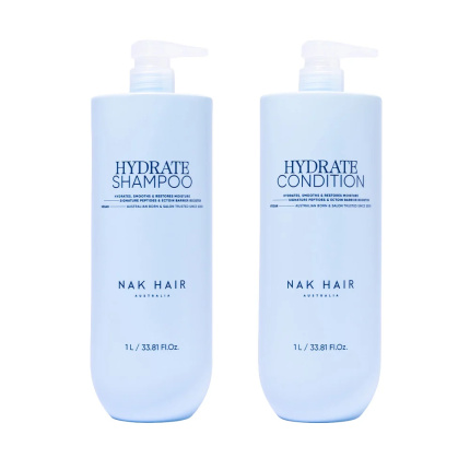 NAK Hair Hydrate Jumbo Set 2-Delig – Hydrate Shampoo & Conditioner 1L voor Droog en Vochtarm Haar