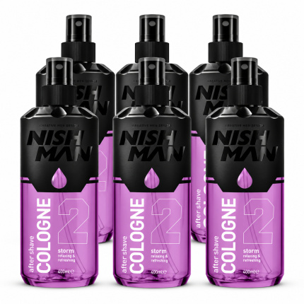 Nish Man After Shave Cologne No.02 Storm – Voordeelverpakking 6 x 400 ml