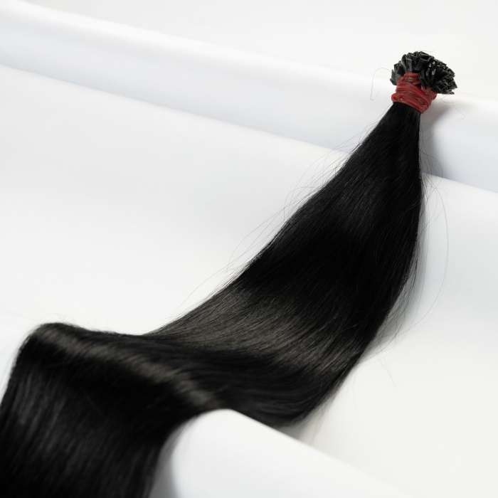 Keratine Bonding Extensions 65 cm Zwart #A1