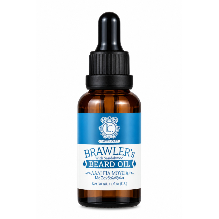 1. Professionele productbeschrijving SEO-geoptimaliseerd voor de webshop De Lavish Care Brawler's Beard Oil Sandalwood 30 ml is een verzorgende baardolie voor mannen die hun baard zacht, verzorgd en gemakkelijk handelbaar willen houden. Deze baardolie met sandelhoutgeur combineert dagelijkse baardverzorging met een aangename, warme geurbeleving. De formule is speciaal bedoeld om stugge en volle baarden te verzachten en te verzorgen. De olie helpt de baardharen soepeler aan te voelen en geeft de baard een verzorgde uitstraling. De karakteristieke sandelhoutgeur zorgt voor een verfijnde finishing touch. Dankzij de praktische pipetflacon kun je de gewenste hoeveelheid eenvoudig doseren, zowel thuis als in een professionele barbershop. Of je nu een korte, volle of langere baard hebt, Lavish Care Brawler's Beard Oil is een handige aanvulling op je dagelijkse groomingroutine. Lavish Care Belangrijkste voordelen - Verzacht stugge baardharen: helpt de baard soepeler en zachter aan te voelen. - Dagelijkse verzorging: ondersteunt een verzorgde uitstraling van de baard. - Sandelhoutgeur: zorgt voor een aangename, warme geur. - Eenvoudig te doseren: praktische flacon met pipet. - Voor mannen: geschikt als onderdeel van een dagelijkse baardverzorgingsroutine. - Zonder parabenen: volgens de fabrikant. 2. Gebruiksaanwijzing Breng enkele druppels Lavish Care Brawler's Beard Oil aan op de handpalmen. Wrijf de handen zachtjes tegen elkaar en verdeel de olie gelijkmatig door de baard. Masseer het product zorgvuldig in, van de haarwortels tot aan de punten. Gebruik dagelijks of wanneer de baard extra verzorging nodig heeft. Niet uitspoelen. 3. Voorzorgsmaatregelen Uitsluitend voor uitwendig gebruik. Vermijd contact met de ogen. Bij contact met de ogen grondig spoelen met water. Stop het gebruik bij irritatie of overgevoeligheid. Buiten bereik van kinderen bewaren. Bewaar op een koele, droge plaats, beschermd tegen direct zonlicht. 4. Ingrediënten (INCI) De onderstaande ingrediënten komen van de officiële productpagina van Lavish Care voor de Sandalwood-variant.