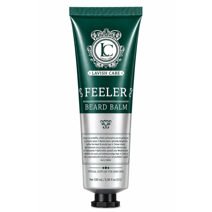 LAVISH CARE FEELER BEARD BALM – 100 MLPRODUCTBESCHRIJVING Lavish Care Feeler Beard Balm 100 ml is een verzorgende baardbalsem die speciaal ontwikkeld is om stugge, droge en moeilijk handelbare baardharen te verzachten. Deze baardcrème helpt de baard soepeler te maken en zorgt voor een verzorgde, natuurlijke uitstraling. Een goed verzorgde baard verdient de juiste aandacht. Met Lavish Care Feeler Beard Balm geef je je baard dagelijks de verzorging die hij nodig heeft. De balsem helpt weerbarstige baardharen gemakkelijker in model te brengen en ondersteunt een nette, verzorgde look. Of je nu een korte, volle of lange baard hebt, deze baardbalsem is een praktische aanvulling op je dagelijkse verzorgingsroutine. Ideaal voor thuisgebruik en voor professionele barbershops die hun klanten een complete baardverzorging willen aanbieden. BELANGRIJKSTE VOORDELEN Verzacht stugge baardharen: helpt ruwe en weerbarstige baardharen soepeler aan te voelen. Verbetert de handelbaarheid: maakt het gemakkelijker om de baard te kammen en te verzorgen. Verzorgde uitstraling: helpt een nette, natuurlijke baardlook te creëren. Dagelijkse baardverzorging: geschikt als onderdeel van de dagelijkse groomingroutine. Voor verschillende baardlengtes: geschikt voor korte, middellange en volle baarden. Professionele verzorging: ideaal voor thuis en in de barbershop. UITGEBREIDE GEBRUIKSAANWIJZING STAP 1 – REINIG DE BAARD Was de baard bij voorkeur met een geschikte baardshampoo om vuil, overtollig talg en resten van stylingproducten te verwijderen. Spoel grondig uit en dep de baard droog met een zachte handdoek. STAP 2 – DOSEER DE BAARDBALSEM Neem een kleine hoeveelheid Lavish Care Feeler Beard Balm op de vingertoppen. Begin met een beperkte hoeveelheid en voeg indien nodig extra product toe, afhankelijk van de lengte en dichtheid van de baard. STAP 3 – VERDEEL GELIJKMATIG Wrijf de balsem tussen de handpalmen en verdeel voorzichtig door de baard. Werk vanaf de aanzet richting de punten en besteed extra aandacht aan droge of stugge baardharen. STAP 4 – BRENG DE BAARD IN MODEL Gebruik je vingers, een baardkam of een baardborstel om het product gelijkmatig te verdelen. Kam de baard in de gewenste richting voor een nette, verzorgde uitstraling. STAP 5 – DAGELIJKSE VERZORGING Gebruik de balsem naar behoefte als onderdeel van je dagelijkse baardverzorging. Niet uitspoelen. PROFESSIONELE BARBERSHOP-TOEPASSING Lavish Care Feeler Beard Balm kan worden gebruikt als verzorgende afwerking na een baardtrimbeurt. Verdeel een kleine hoeveelheid door de schone baard en werk de baard af met een kam of borstel. Voor een complete groomingroutine kan de balsem worden gecombineerd met een geschikte baardshampoo en, indien gewenst, een baardolie. VOORZORGSMAATREGELEN Uitsluitend voor uitwendig gebruik. Vermijd direct contact met de ogen en slijmvliezen. Bij contact met de ogen grondig spoelen met water. Niet gebruiken op geïrriteerde of beschadigde huid. Stop het gebruik bij irritatie of een allergische reactie. Buiten bereik van kinderen bewaren. Bescherm tegen direct zonlicht en extreme temperaturen. INGREDIËNTEN (INCI) AQUA / WATER / EAU, DICAPRYLYL ETHER, CETEARYL ALCOHOL, DIMETHICONE, GLYCERIN, GLYCERYL STEARATE, PEG-100 STEARATE, CETRIMONIUM CHLORIDE, CETYL ALCOHOL, PEG/PPG-18/18 DIMETHICONE, POLYSORBATE 20, PHENOXYETHANOL, MENTHOL, PARFUM, GUAR HYDROXYPROPYLTRIMONIUM CHLORIDE, POGOSTEMON CABLIN OIL, ETHYLHEXYLGLYCERIN, SODIUM PHYTATE, CITRUS LIMON PEEL OIL, TETRAMETHYL ACETYLOCTAHYDRONAPHTHALENES, AMINOMETHYL PROPANOL, LIMONENE, LINALYL ACETATE, LINALOOL, CITRIC ACID, PINENE, BETA-CARYOPHYLLENE, HEXADECANOLACTONE, CITRAL, CITRONELLOL.