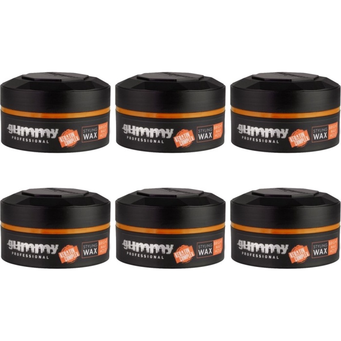 Gummy Keratin Complex Styling Wax Bright Max Hold – 6 x 150 ml