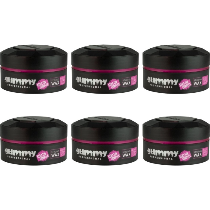 Gummy Keratin Complex Styling Wax Gloss Extra Hold – 6 x 150 ml