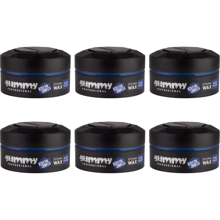 Gummy Keratin Complex Styling Wax Hard Finish – 6 x 150 ml