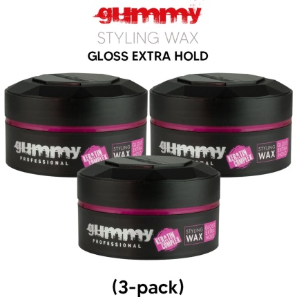 Gummy Styling Wax Gloss Extra Hold – 3 x 150 ml