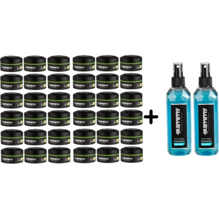 Gummy Styling Wax Matte Finish doos 36 x 150 ml + Gummy Cologne Savour