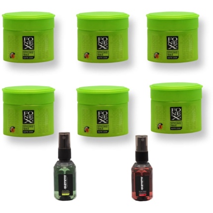 Gummy Styling Wax Matte Look 6 x 100 ml + 2 Gummy Barber Cologne