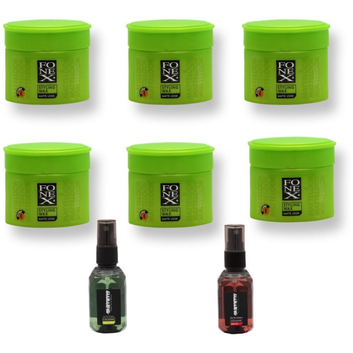 Gummy Styling Wax Matte Look 6 x 100 ml + 2 Gummy Barber Cologne