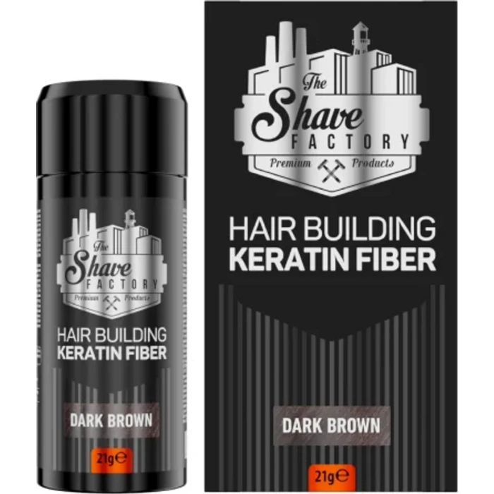 The Shave Factory Hair Building Fibers Dark Brown – 21 g